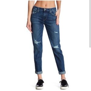 Joe's Jeans Women's Boyfriend Jeans - Medium Wash Blue with Distressing